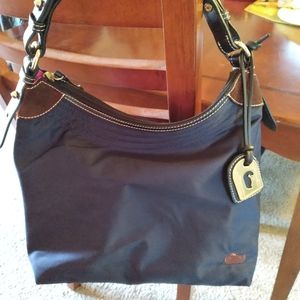 Dooney and Bourke navy blue nylon bag
